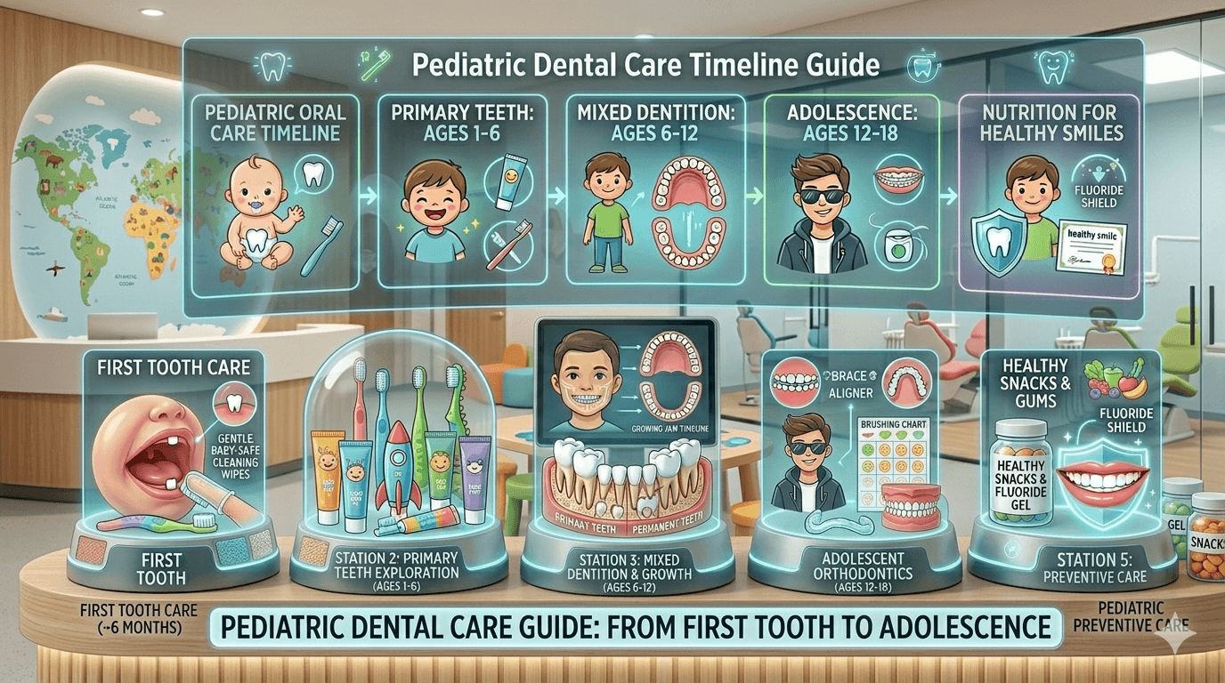 Pediatric Dental Care Guide: From First Tooth to Adolescence | Endo Smile Dental Care